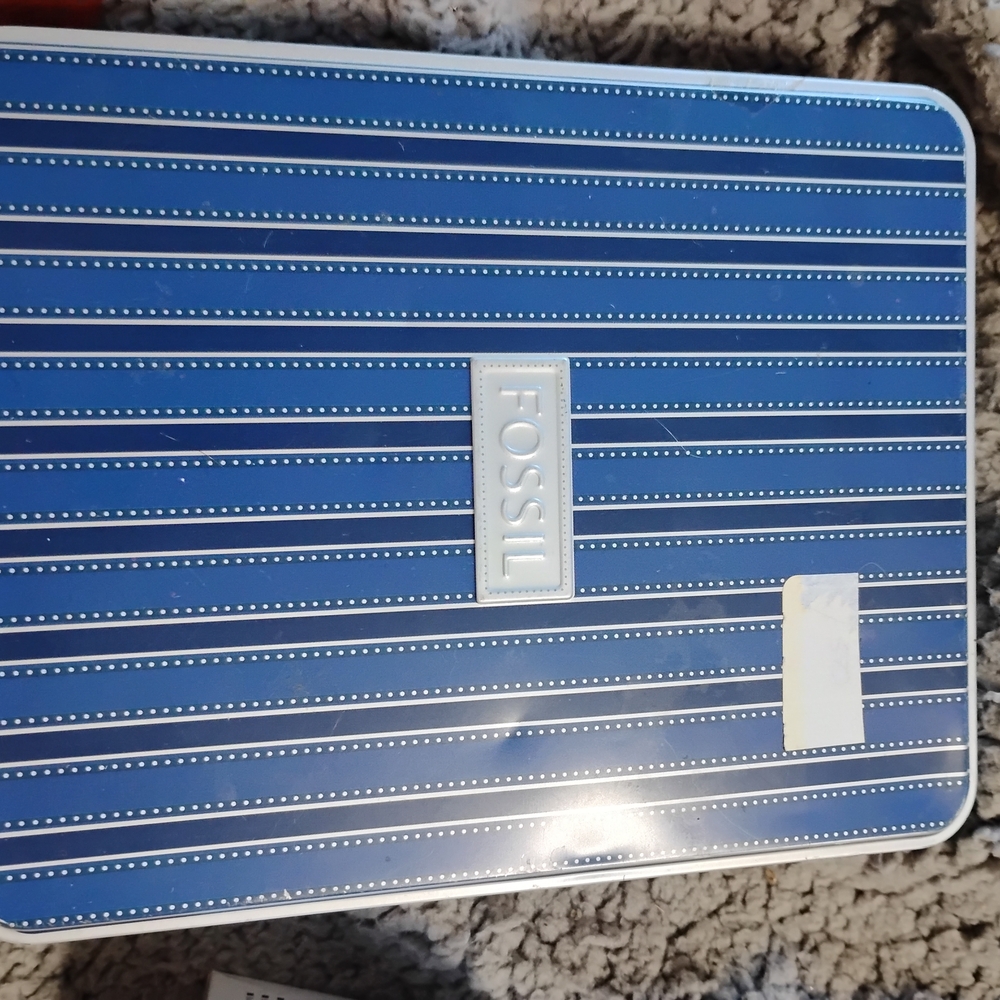 Fossil Gray Tin Box with Logo